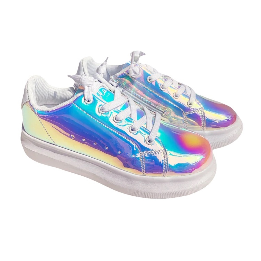 Lola + The Boys Hologram Sneakers - children’s size 11.5, 29 - New in Box NIB